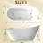 59 - Inch Freestanding Soaking Tub With Overflow, Polished Finish, Reversible Drain For Bathroom Drain,
