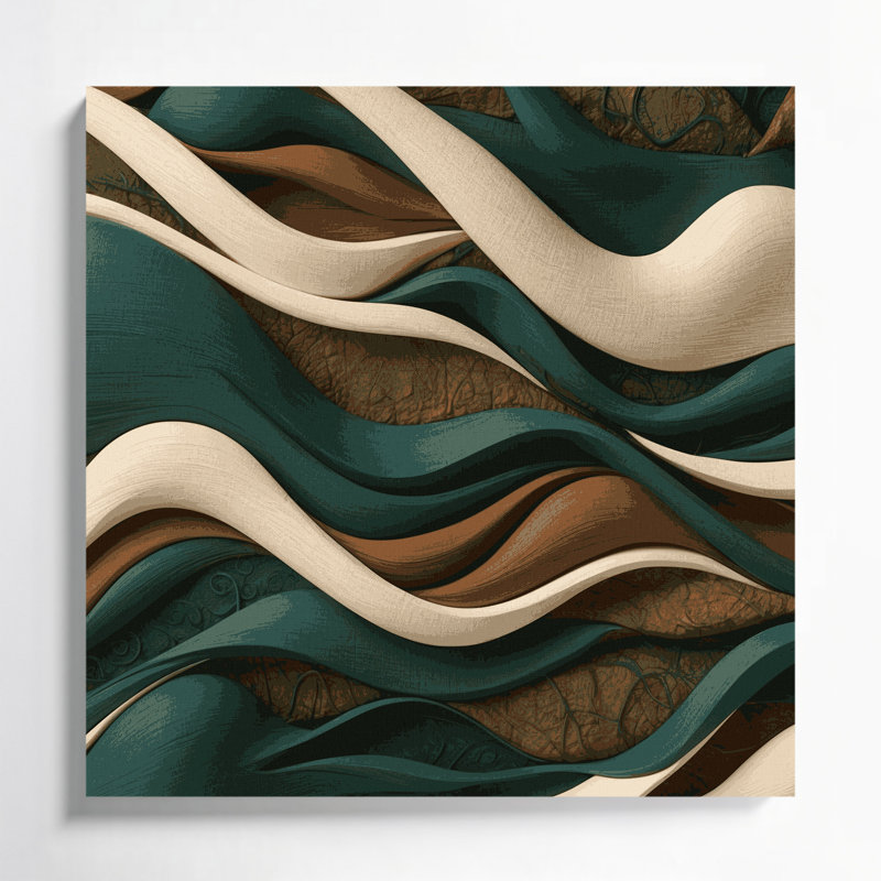 Art mural sur toile Biomorphic Abstraction 88, H 8 po x l 8 po