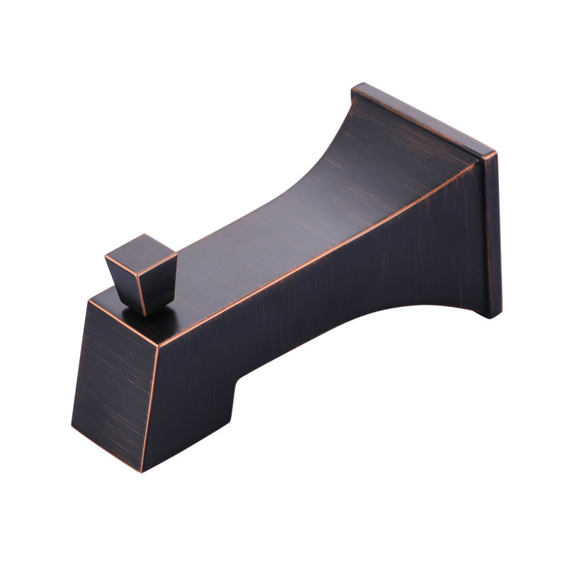 Bec de baignoire avec connexion universelle et inverseur extractible en bronze huilé, Bronze frotté à l'huile