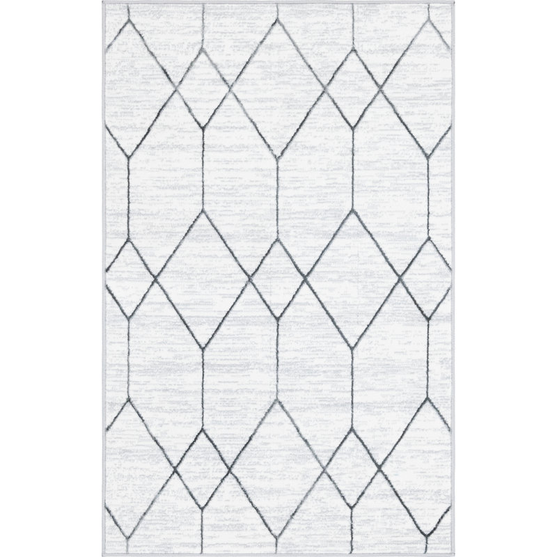 Nubieber Geometric Indoor Rug, Rectangle 3'3" x 5'3"