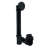 1-1/2" x 12" Sch. 40 ABS Tip-Toe Bathtub Leg Drain Assembly with One-Hole Overflow-37144984