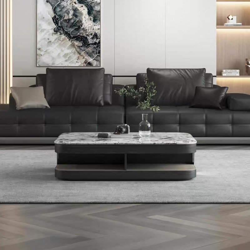 Table basse simple et luxueuse en marbre