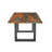 Solid Wood Top Metal Base Dining Table