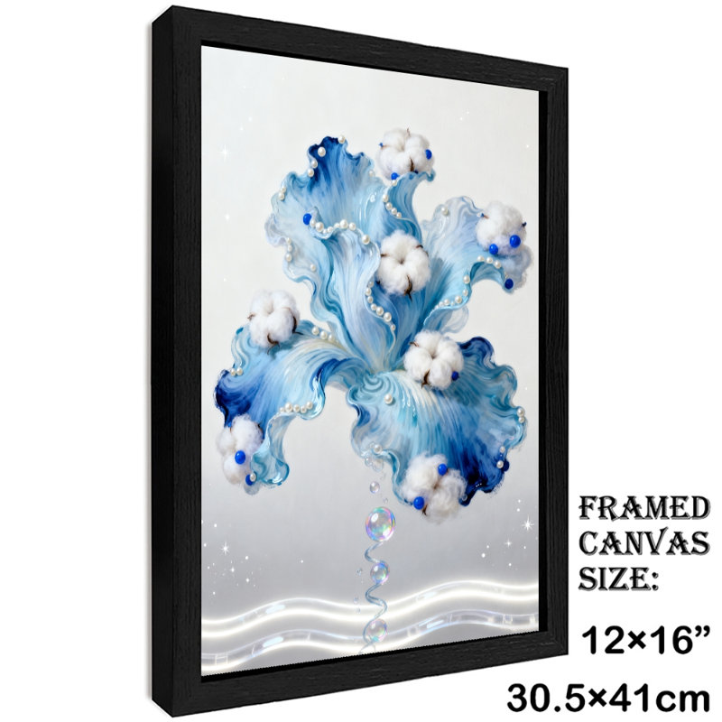 Black Framed Vintage Simple and elegant stripes Wall Art Retro Style Framed Prints, 17" H x 13" W