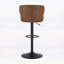 Chaise de bar rotative moderne et ajustable, assise spacieuse et support à haut dossier (2 pièces)
