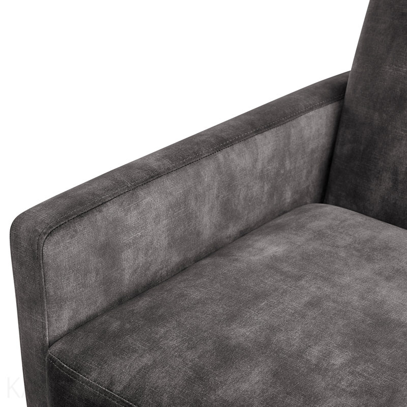 Fauteuil d'appoint capitonné à dossier - Charbon, Dark Grey