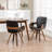 Braiden Set of 2 Swivel Faux Leather Bentwood Dining Chair-279018570