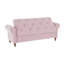 Banc de lit en velours rose