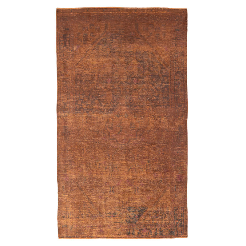 Tapis orange brûlé couleur transition 4 pi 9 po x 8 pi 6 po