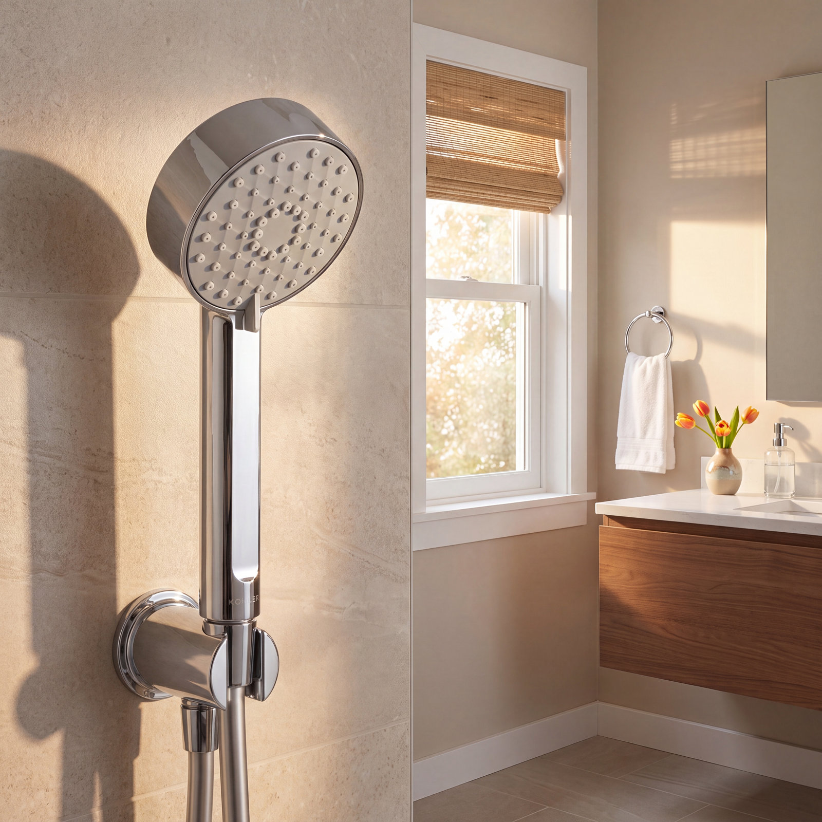 Awaken Multifunction Handheld Shower Head, Polished Chrome