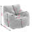 Aeri Compression Medium Adult Soft Teddy Fabric Bean Bag Chair With Foam Filled-1284851161