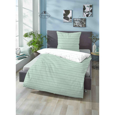 Cotton Striped Duvet Cover Set with Pillowcases Included