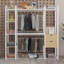 Armoire ouverte avec rails suspendus, tablettes, tiroirs-1007300408