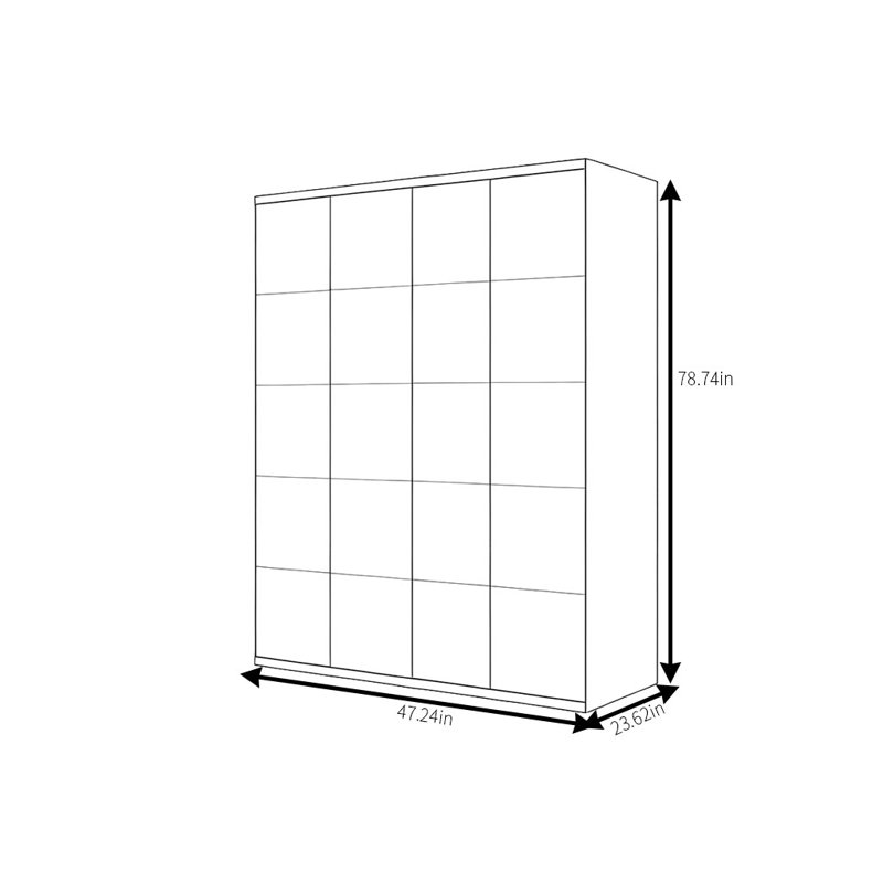 Manzano, H 78,74 po x l 47,24 po x P 23,62 po