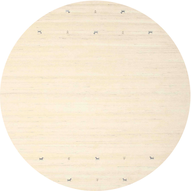 Tapis crème Matheus, Rond 6 pi