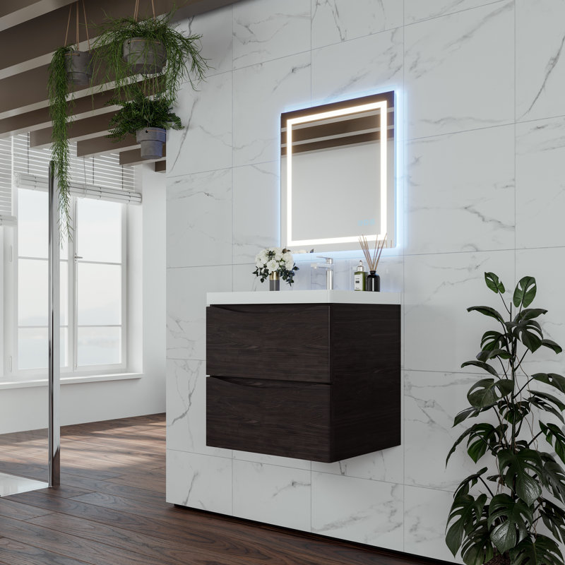 Ensemble de meuble-lavabo simple 24 po Firkins, Châtaignier