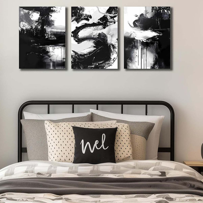 3 Piece Wrapped Canvas Print, 40 cm H x 90 cm W