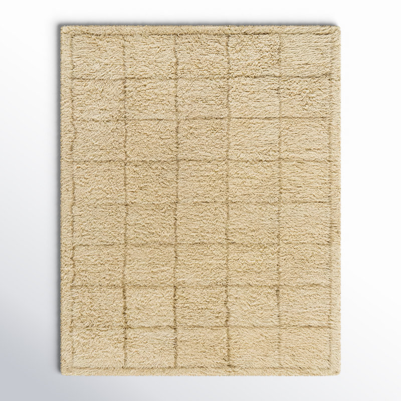 Anemone Grid Wool Shag Rug, Rectangle 8' x 10'