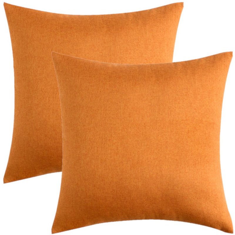 Merino Outdoor Reversible Pillow Cover, Orange