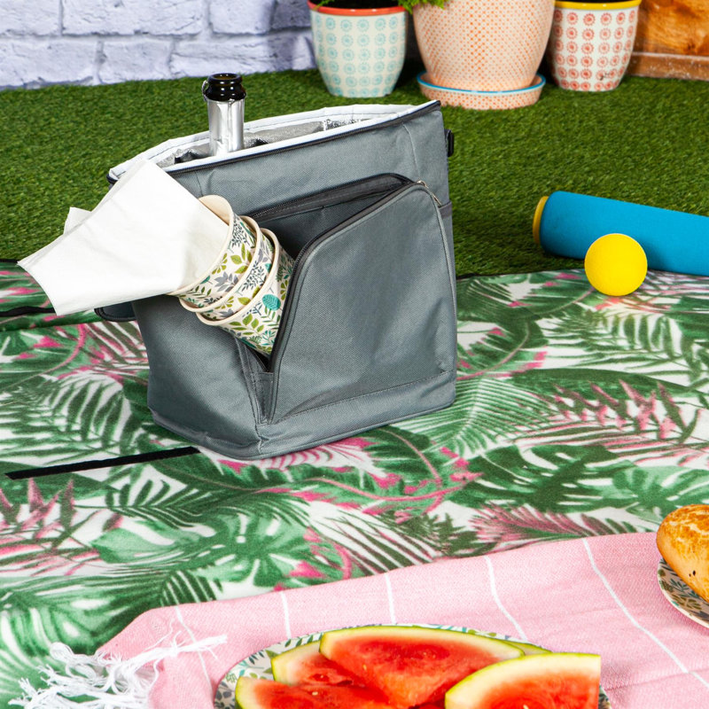 Nicola Spring - Insulated Cool Bag - 24 x 27cm - Grey