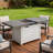 Rectangle Aluminum Alloy Fire Pit Table with Extendable Design, 50,000 BTU