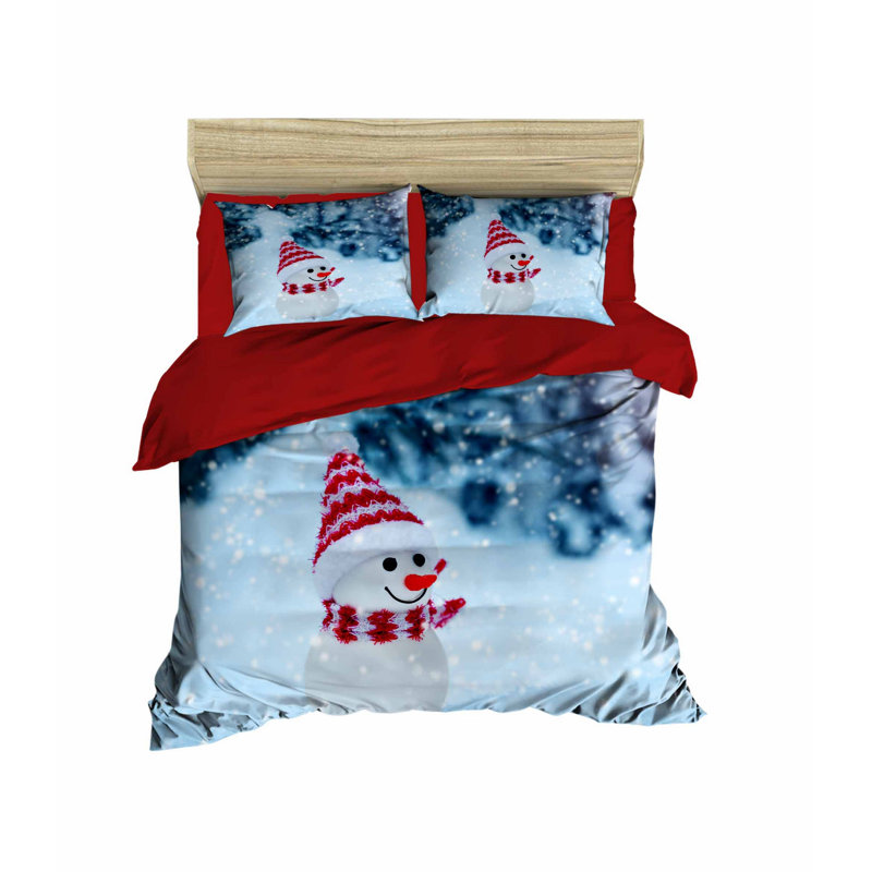 Hadley Blue/Red 140 TC, 200 x 220 cm - 2 Pillowcases 50 x 70 cm