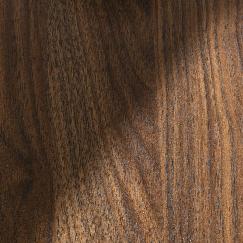 Table de bout avec pieds croisés Wasser, Noyer foncé, Or