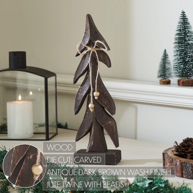 Arbre en bois foncé Festive Boughs, H 14 po x l 4 po x P 2 po