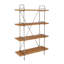 Bibliothèque étagère en bois massif H 67 "x l 43" Kamryn