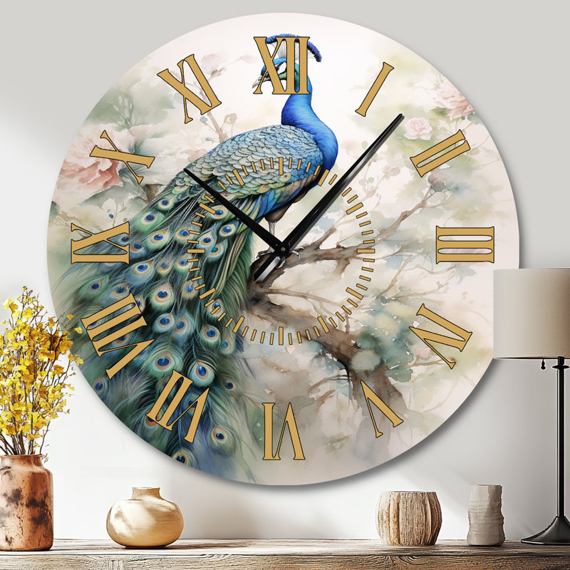 Horloge murale à l'encre bleue II, Grand