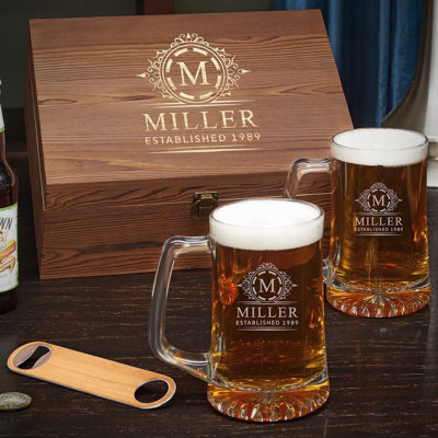 Engraved Mug Box Set Of Beer Gifts
