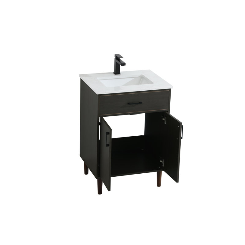 Chandler 24 inch Single Bathroom Vanity, Mocha Brown