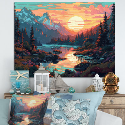 «Quercia Rainbow Sky Shining On Lake II», reproduction sur toile