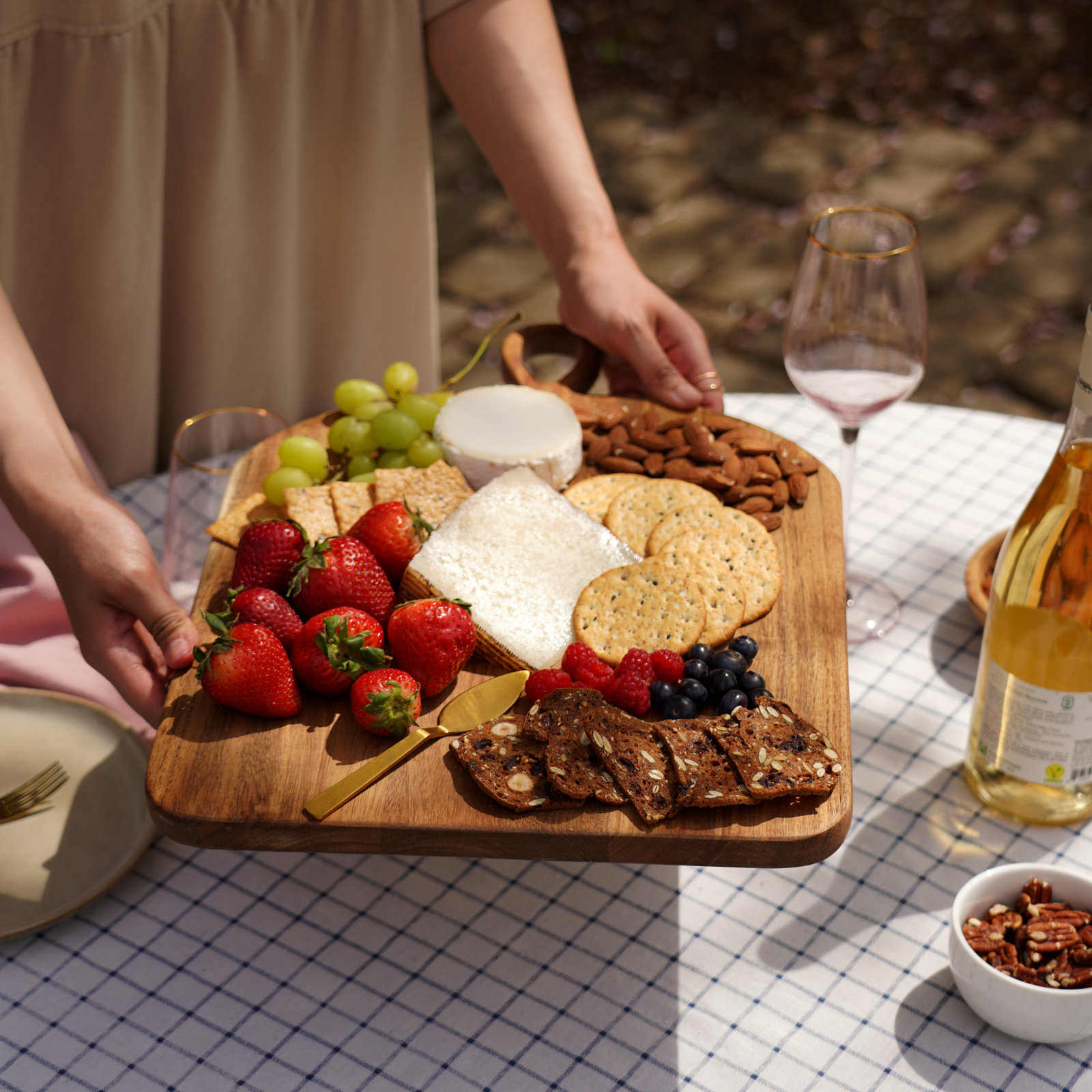 Acacia Cheese Board, 0.75" H x 12.5" W x 17" L