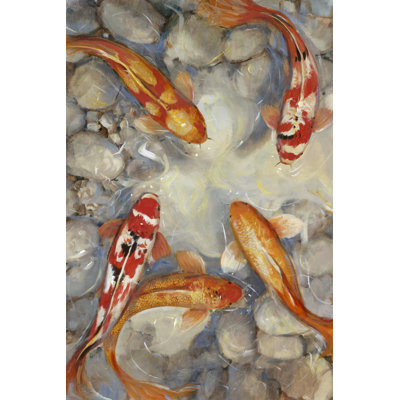 Vibrant Koi I - Wrapped Canvas Print