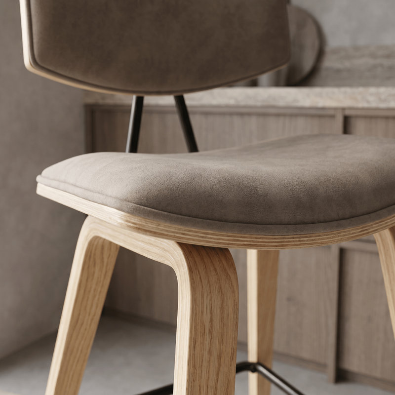 36 po Whiddon Tabouret de bar H, Taupe, 36"