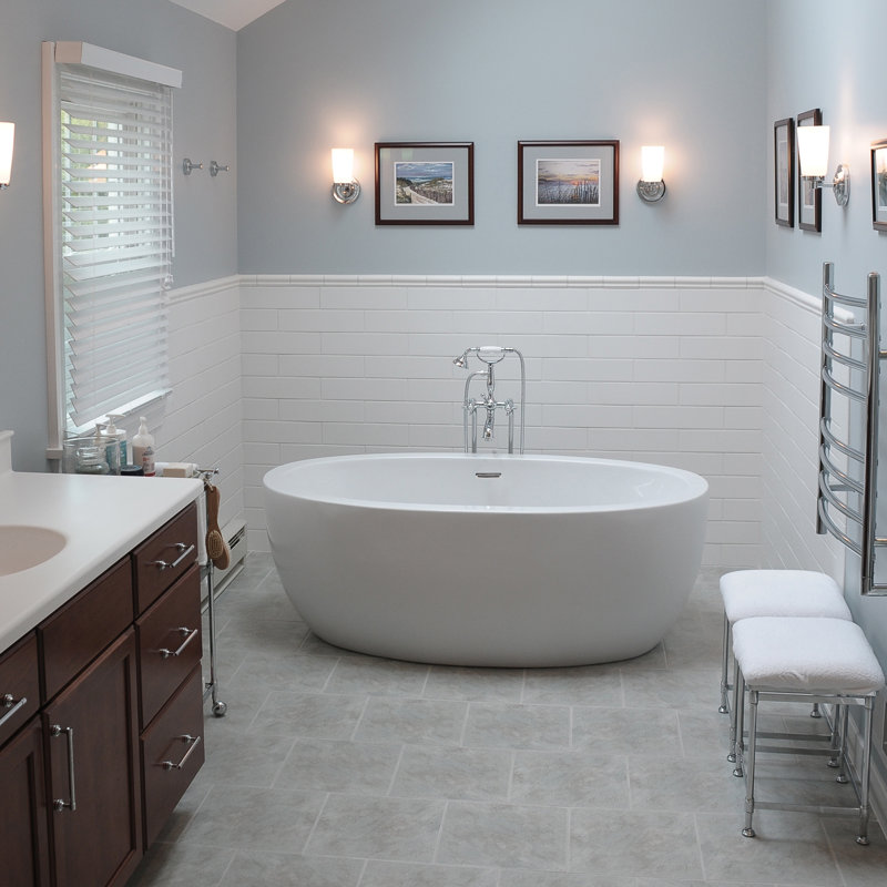 MTI Solutions 66" Freestanding Soaking Bathtub