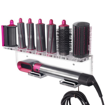 Wall Mount Holder Compatible with Dyson Airwrap Styler Accessories Acrylic Storage Holder