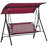 Versatile Three-Person Porch Swing With Adjustable Canopy For Outdoor Enjoyment-344550391