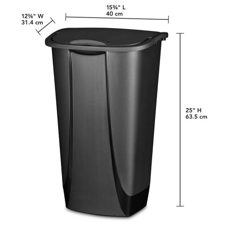 Poubelle à couvercle pivotant 11 gallons