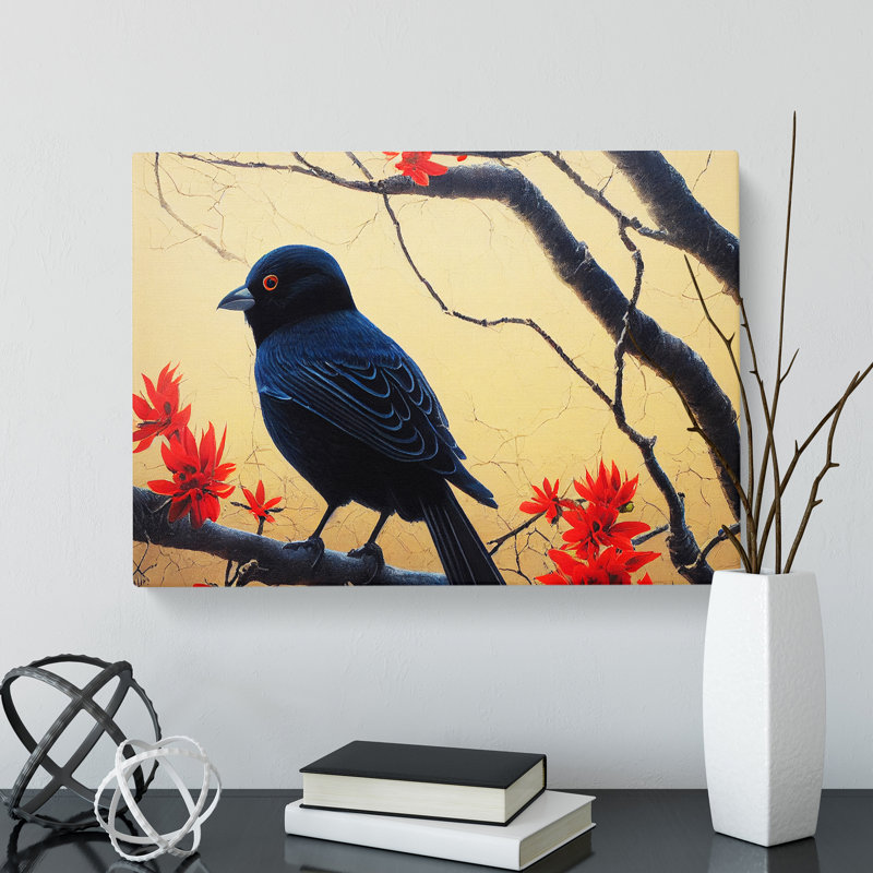 Favourable Bird - Wrapped Canvas Painting, 50cm H x 76cm W x 3cm D