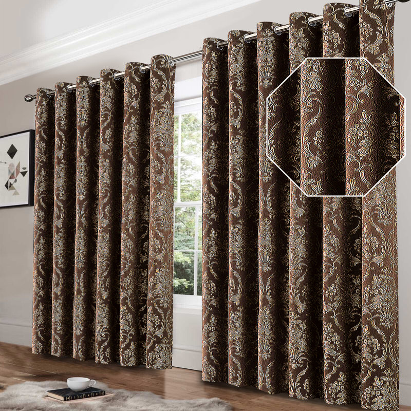 Faywood Sheer Curtain, Chocolate, 117 W x 137 D cm