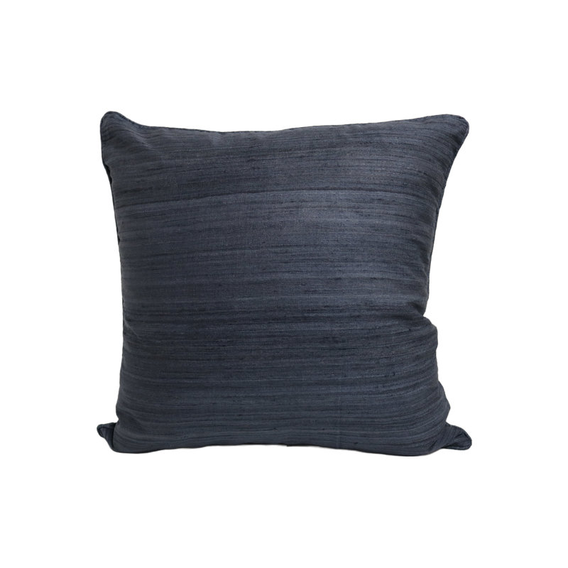 Coussin en soie brute 18 po, Beige foncé