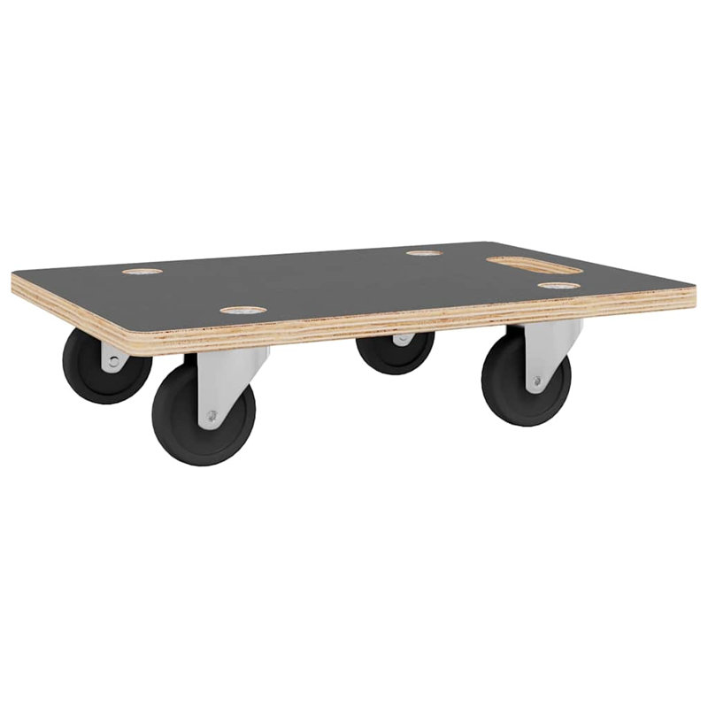Ensemble de 2 chariots de transport WALPLUS rectangulaires 19,7 x 13,8 x 4,5 po, H 1,2 po x l 3,5 po x P 39,4 po