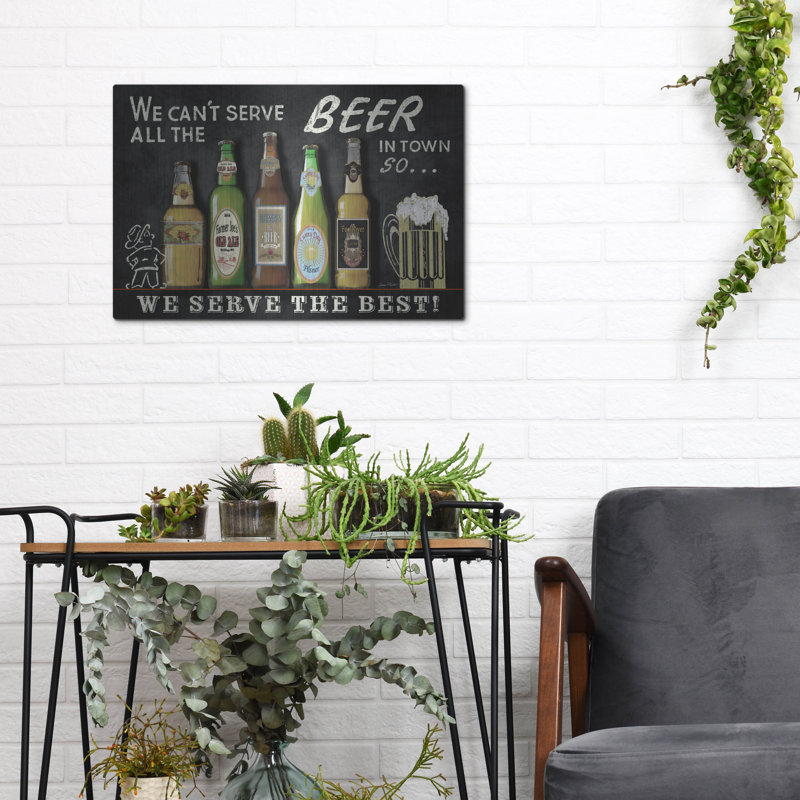  «Best Beer Sign» par Jean Plout, art mural en métal, 16 po x 12 po, 16 po x 12 po