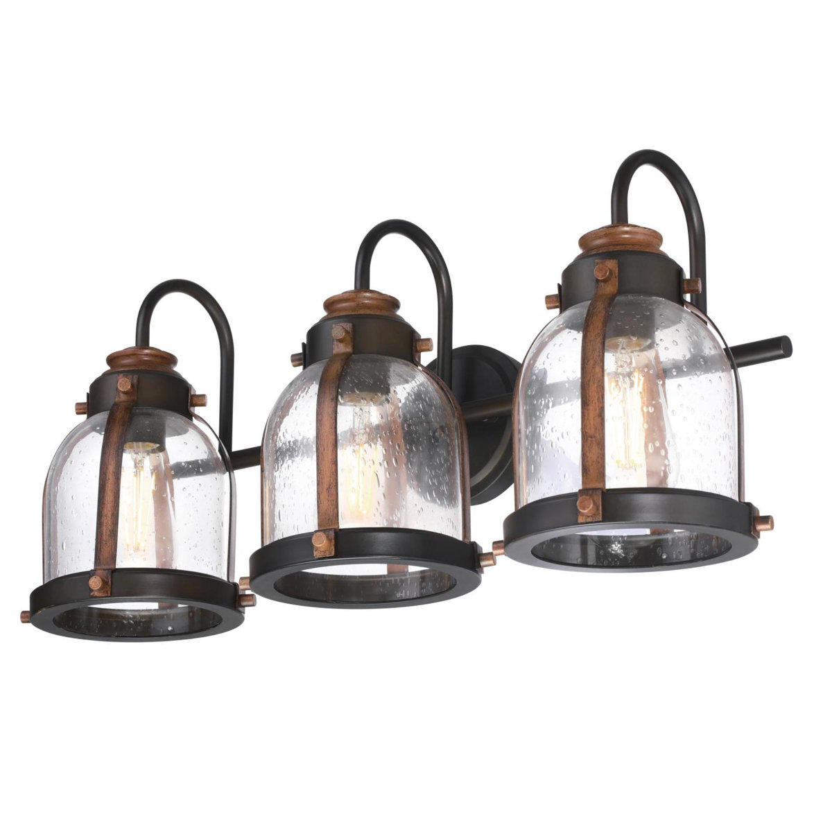 Longshore Tides Gzifa 3 - Light Dimmable Oil Rubbed Bronze & Barnwood ...