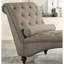 Chaise chic avec capitonnage à boutons, tissu texturé, structure stable et coussin de soutien élégant avec boutons, garniture cloutée, confortable-636457703