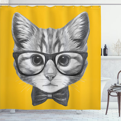 Shower Curtain with Hooks Included
