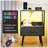 2 Pack Modern Nightstand With Charging Station, LED Light, And Fabric Drawers For Enhanced Convenience And Storage-779163144