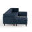 6 - Piece Upholstered Navy Tufted Corduroy Modular Sectional with Pillow Back and Two Removable Flip-Tray Top Storage Ottoman-1545839904